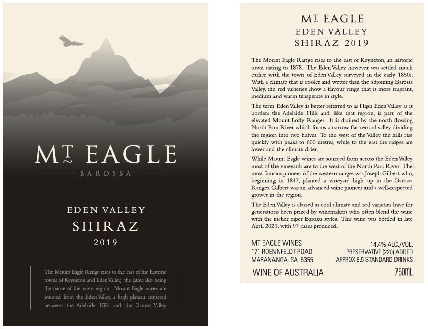 Mount Eagle Eden Valley Shiraz