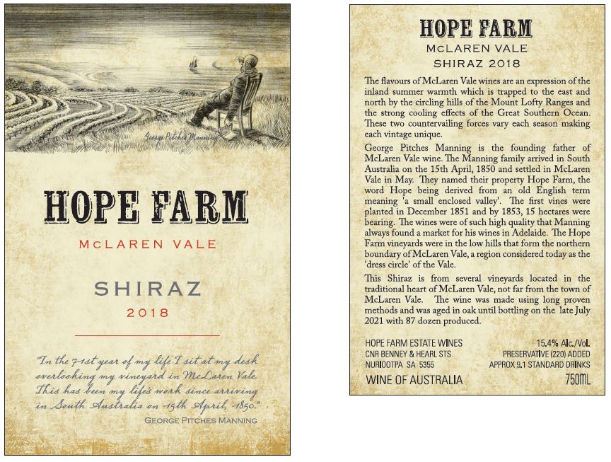 Hope Farm McLaren Vale Shiraz