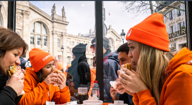 Fried chicken at Gare du Nord in Paris