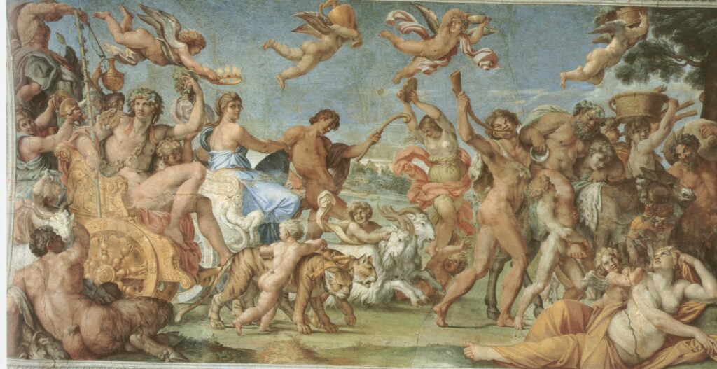 Annibale Caracci's "The Triumph of Bacchus and Ariadne"